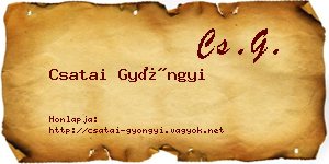 Csatai Gyöngyi névjegykártya