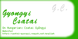 gyongyi csatai business card